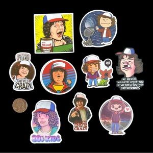 10 for $25 Stranger Things Dustin Set of Stickers